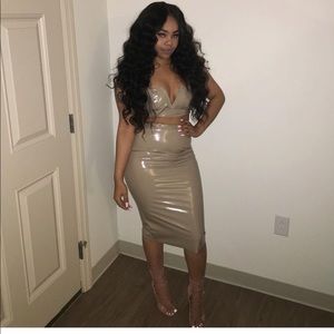 2 piece nude set - latex